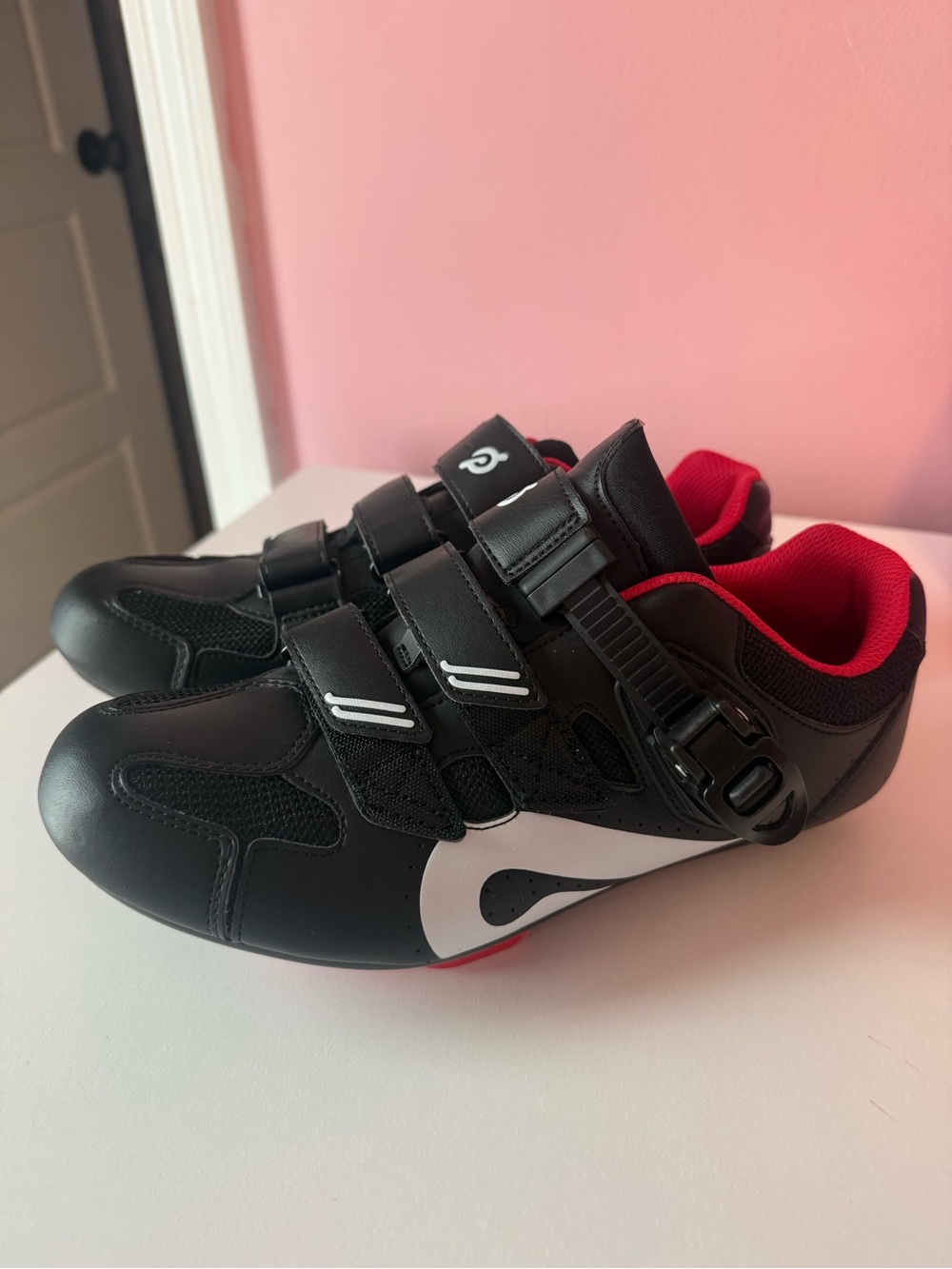 Women’s Peloton Black and Red Cycling Sneakers